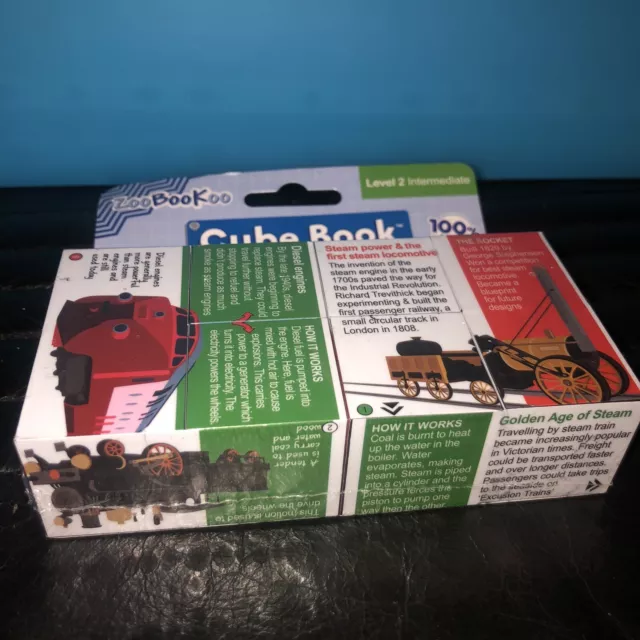 ZooBooKoo Educational History of The Railway Cubebook - Fold-Out Cube New Sealed 2