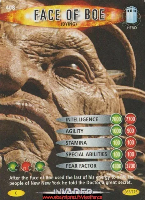 Doctor Who Battles in Time - 408 - Face of Boe (Dying)  / Inva