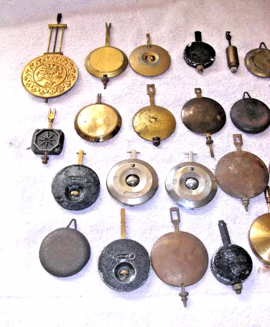 Clock  Parts ,Large Lot Of Pendulums And Keys 2