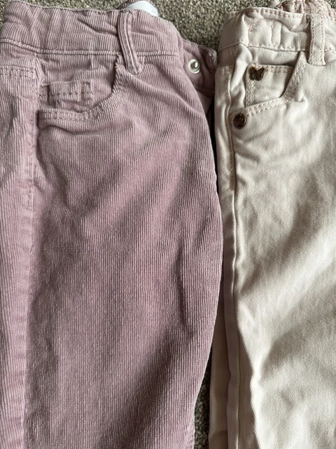 girls bundle trousers leggjngs zara next age 3-4 floral cord 2