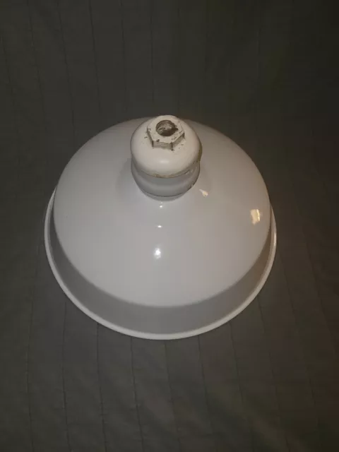Vintage Westinghouse Factory White Enamel Light
