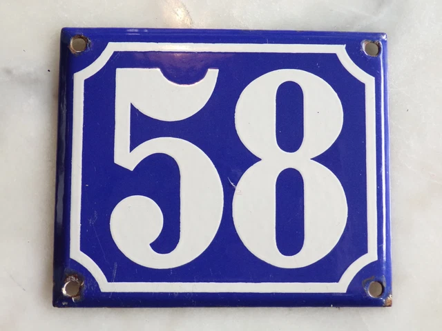 Plaque De Rue Émaillée Bleue - Numéro 4B - 10 X 15 Cm - Métal Neuf