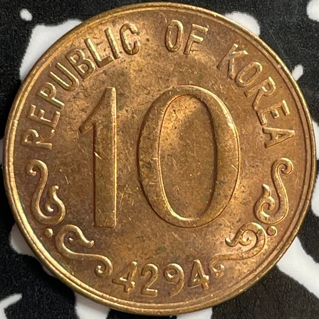 KE 4294 (1961) Korea 10 Hwan Lot#D2800 High Grade! Beautiful!