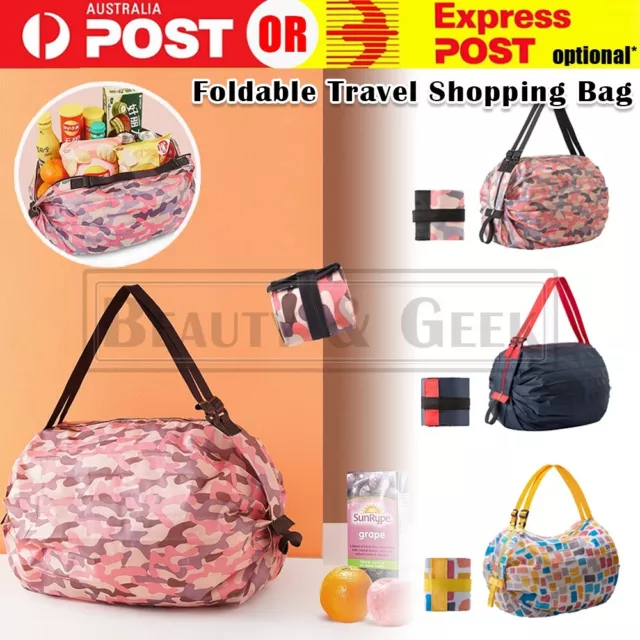 Foldable Reusable Portable Recycle Waterproof Grocery Shopping Carry Bag Handbag