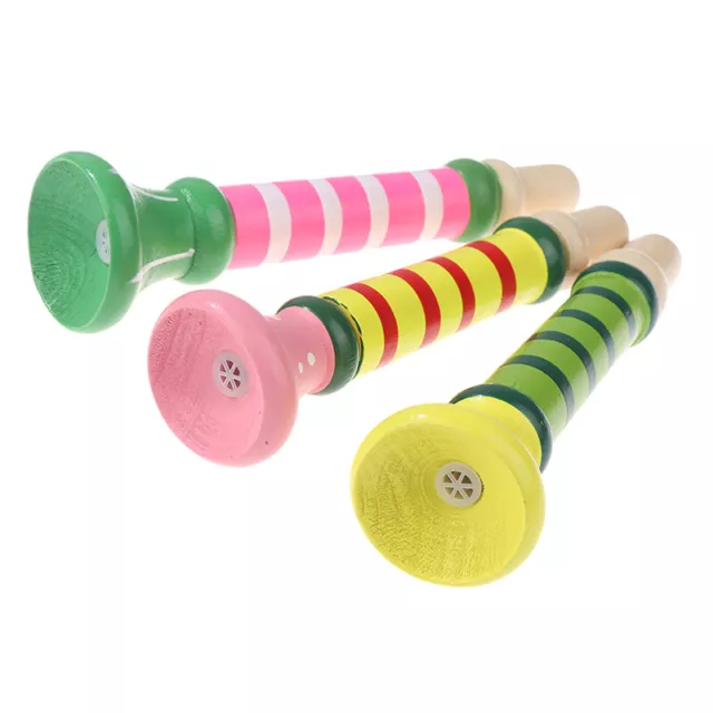 Wooden Trumpet Small Speakers Kid Musical Instrument Education Toy Trump-EL