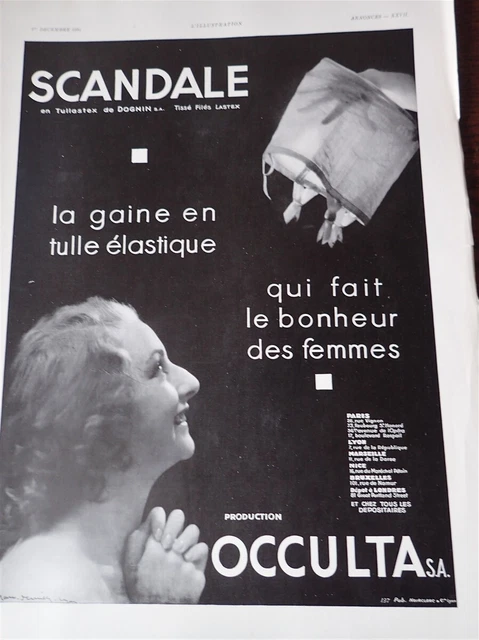 Publicité Presse Originale 1940 - Gaine Française En Tulle Yves Alexandre