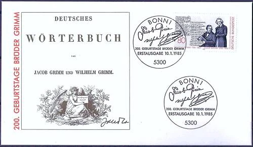 BRD 1985: Gebrüder Grimm! FDC Nr 1236 mit Bonner Ersttags-Sonderstempeln! 1705