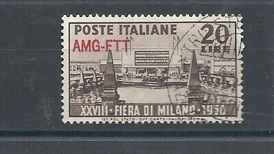 1950 Trieste A Amg-Ftt 28 Fiera Di Milano 20 Lire 1 V Used MF14240