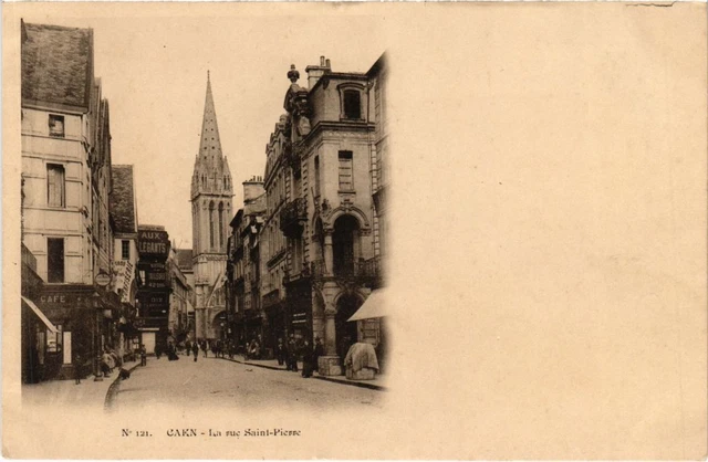 Carte Postale Ancienne CPA 14 Caen – Rue Saint Pierre (dos Non Divisé), Années 1900