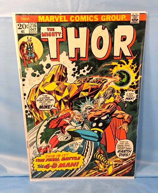 Marvel Comics 1973 The Mighty Thor #216 Comic Book.