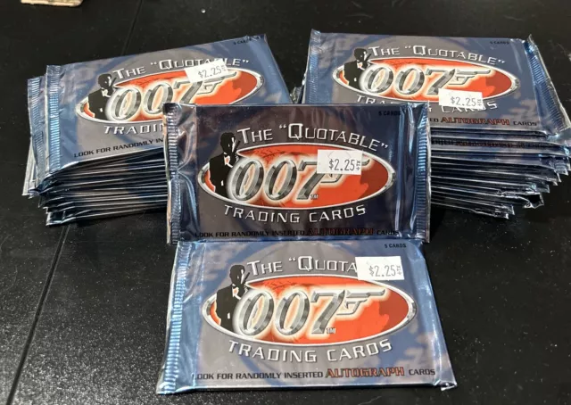 The “Quotable” Trading Cards 007 James Bond Lot Of 29 Packs -Rittenhouse Rewards