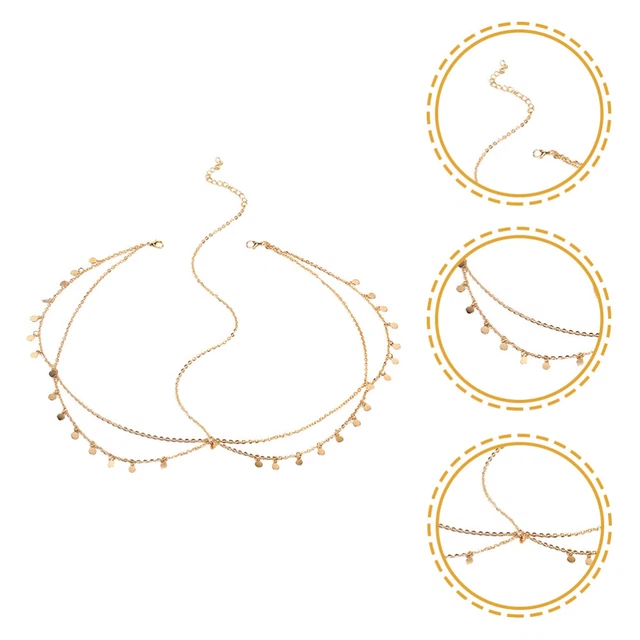 Barrettes Cheveux Strass Avec Chaînes - Lot De 2 - Accessoire Mariage, Soirée - Style Glamour