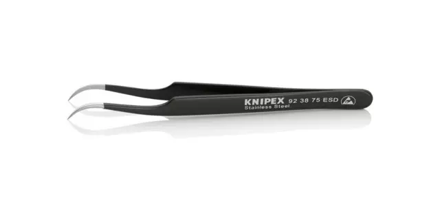 KNIPEX Präzisionspinzette Länge 120 mm 45° gewinkelt sichelform rostfrei, ant...