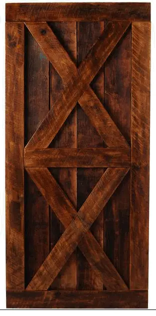 Rustic reclaimed lumber Double X U choose size BARN door Farmhouse w/ rail