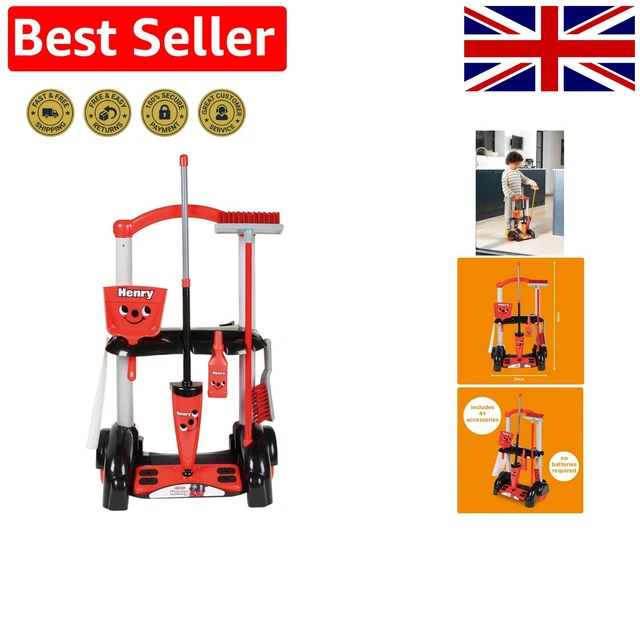 Click Cleaners HENRY & HETTY Toys - Henry Cleaning Trolley - Red Henry-Inspired Toy ...