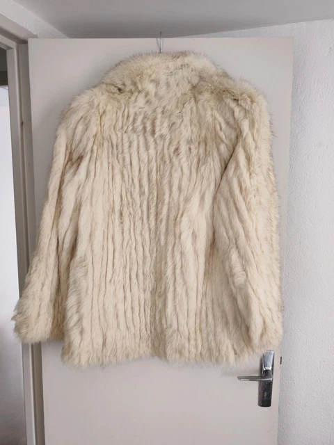 Manteau Femme Felini Saga Fox En Fourrure Véritable Blanche - Taille 40-42 - Occasion Très Bon état