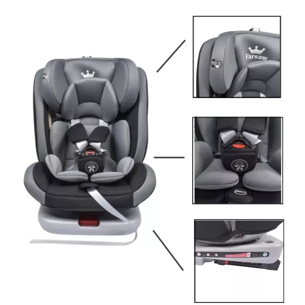 Farsaw ISOFIX Siège Auto Bébé Siège (9-36kg) 0 -12 Ans 9-36kg Harnais 5 Points