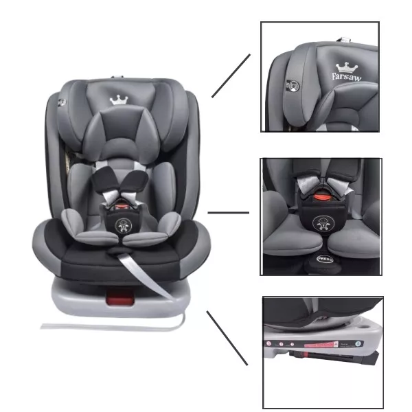 Groupe de sièges auto pour enfants (9-36KG ) ISOFIX pivotant à 360° 0 -12 ans