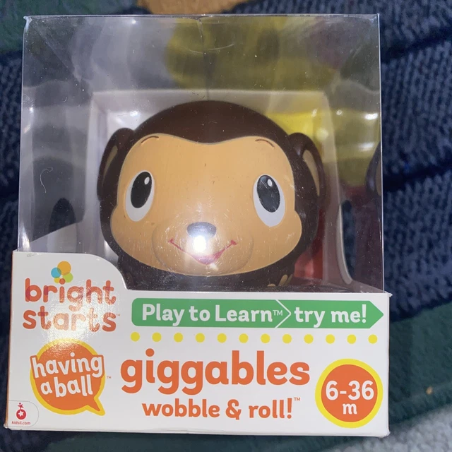 bright starts Giggables wobble and roll toy Brown Monkey