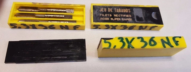 Jeu De 3 Tarauds à Main AVYAC ISO 529 3X0,6 (3x60) - Neuf, Fabriqué En France, Pour Filetage Fin