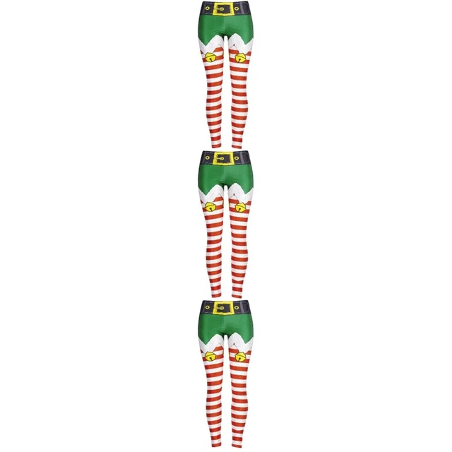 3 paia di Leggings A Vita alta Ragazze Di Natale Collant Vacanza Collant