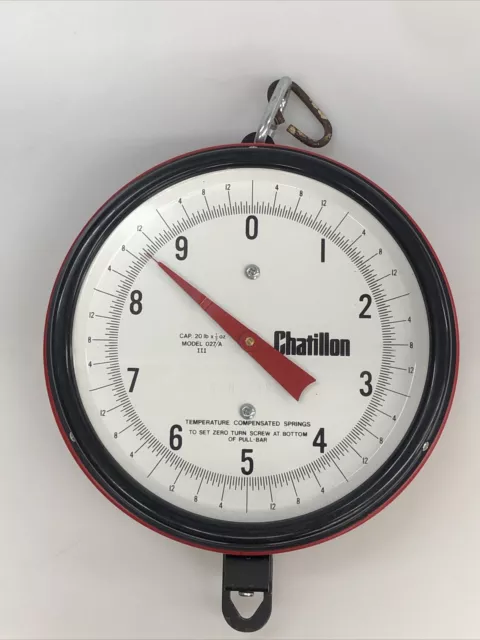 Chatillon 20lb x 1/2oz Model 27 Hanging Scale no basket