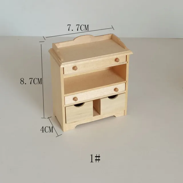 Dollhouse 1:12 Scale Plain Cabinet Kitchen Island Table Miniature Accessories