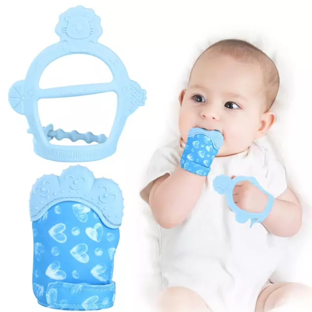 Baby Beißhandschuhe Mit Beißring Spielzeug, Weicher Beissring Baby,Bpa Frei,Beru