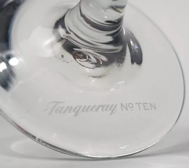 6pc TANQUERAY GIN No. TEN MINI COUPE PROMO MARTINI GLASSES LOT LIBBEY 3787 NOS 2