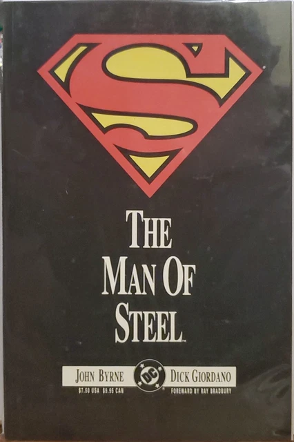 Superman: The Man Of Steel TPB DC Comics 1993 HTF Black Cover John Byrne
