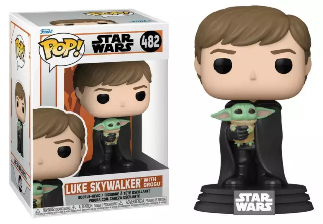 Star Wars: The Mandalorian – 482 - Luke Skywalker – With Grogu - Funko Pop!