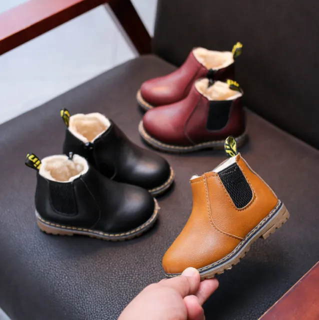 Boys Kids Leather Chelsea Dealer Ankle Boots Pull On Childrens Brown Shoes UK .