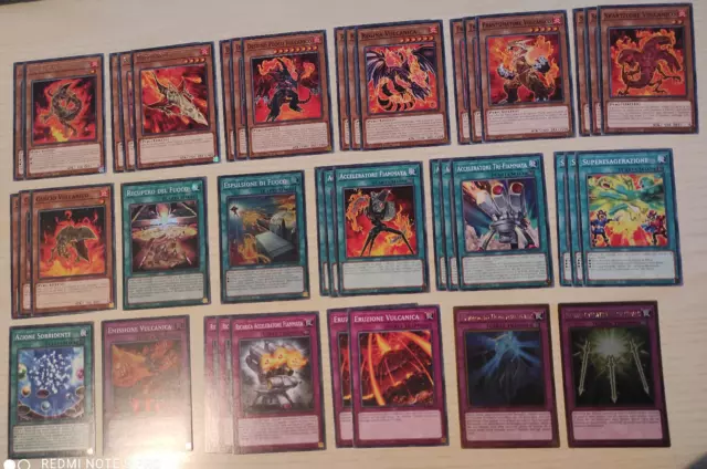 DECK VULCANICO/ACCELERATORE FIAMMATA - COMPLETO 40 CARTE - YuGiOh!