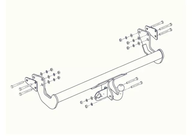 Attelage rigide fixe pour Mercedes-Benz Vito-Viano-Classe V W447 depuis 2014 3