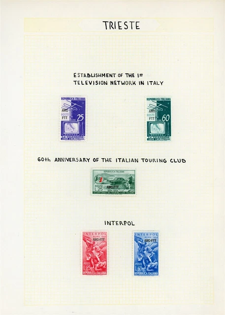 AMG-FTT TRIESTE Album Page Lot #29 - SEE SCAN - $$$