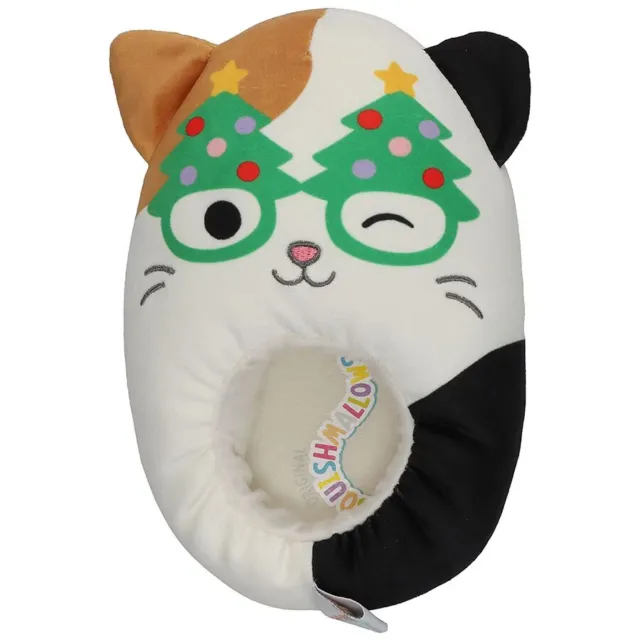 New Big Girls Squishmallows Christmas Cameron The Cat Plush Slippers