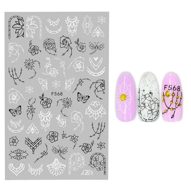 Nagelsticker Fingernägel Aufkleber Tattoo Nail Art Nageldesign Schmuck A45