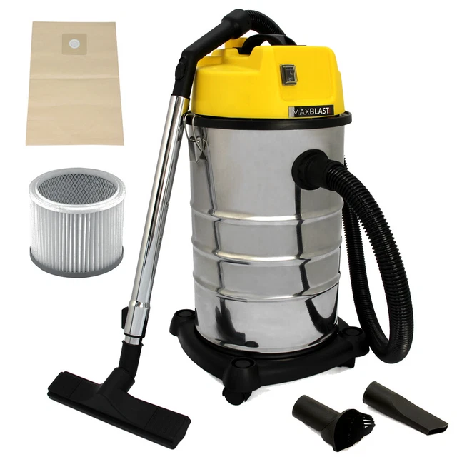 Vacuum Cleaner Industrial Wet & Dry HEPA Commercial FREE Dust Bag 30L Hoover