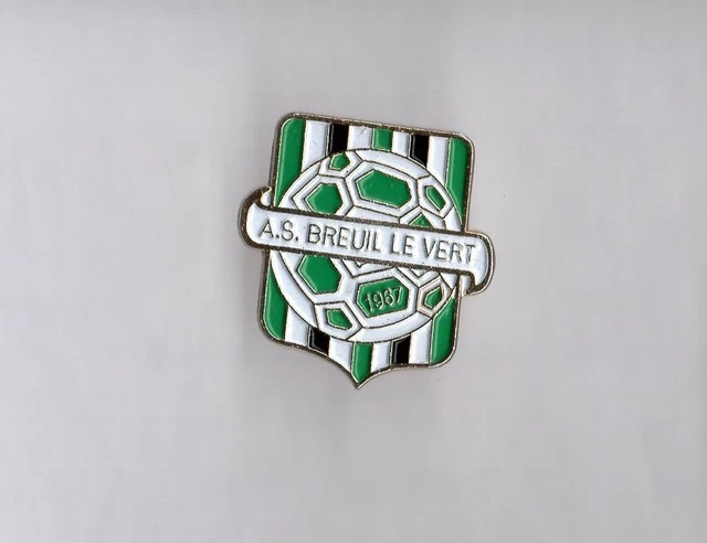 PIN'S FOOTBALL / Blason AS Association Sportive Breuil le Vert Oise (zamac) EUR 10,00 - FR