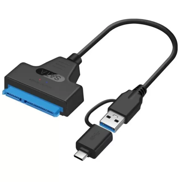 Adaptateur USB 3.0 et Type C vers SATA III Super Speed 5Gbps Convertisseur Cable