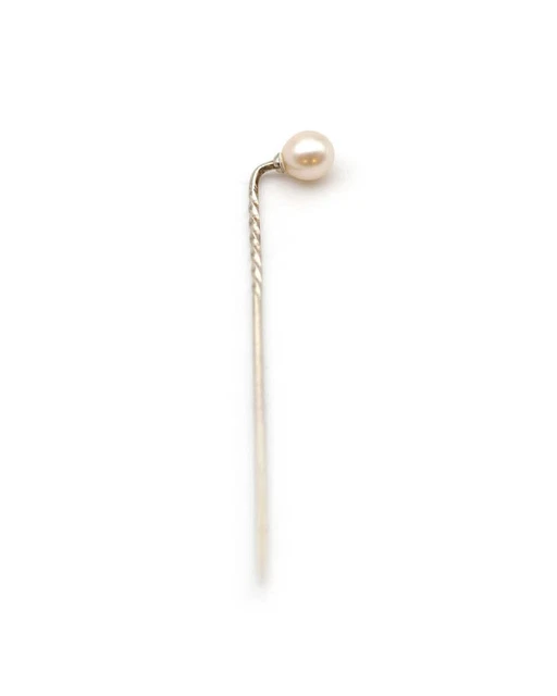 Épingle à Chapeau Ou Cravate Ancienne En Or 18 Carats - Ornée D'une Perle Baroque Et De Diamants - XIXème Siècle