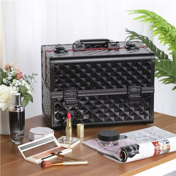 Estuche de maquillaje profesional caja de tocador estuche de belleza grande caja cosmética