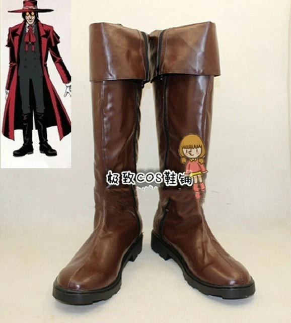 Hellsing Alucard Costume Cosplay Stivali Cacciatore Vampiri Stivali Scarpe