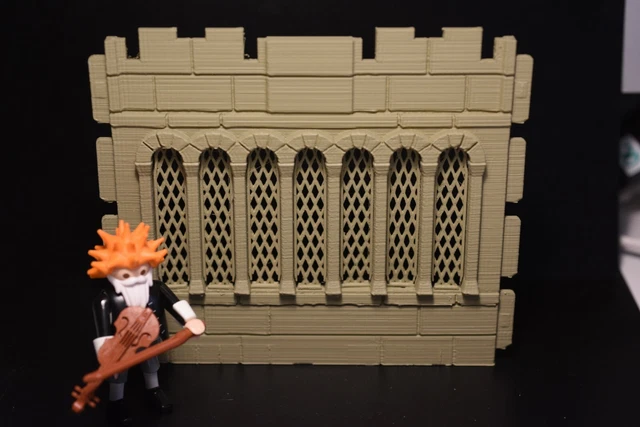 Pièce Playmobil 3D Mur Médieval - Custom Pour Château, Type STECK 3666, Sans Marque