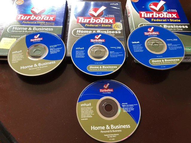 Turbo Tax Home and Business 2007,2008, 2010, 2011 Sold Individually Turbo Tax Home and Business 2007,2008, 2010, 2011 Sold Individually