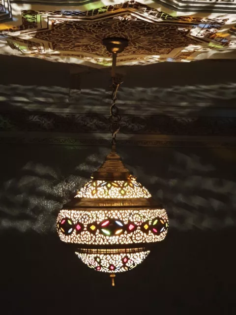 Moroccan pendant brass light, moroccan lamp,hanging lamp moroccan ceiling lamp