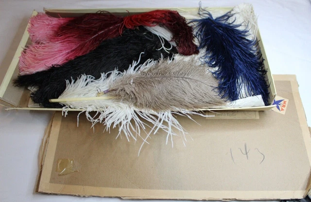 Antique Feather set from Lord & Taylor Fifth Avenue New York Stamp reads 1934