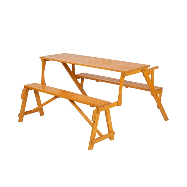 Solid Wood Load-Bearing 150kg Dual-Purpose Conjoined Table And Chair