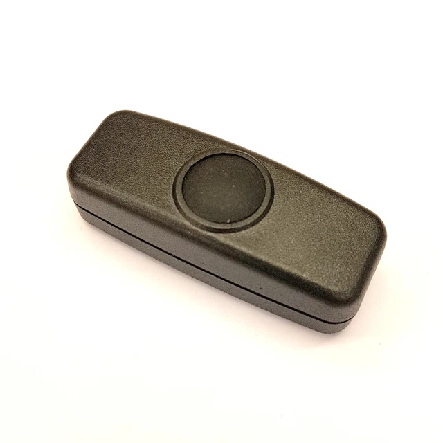 BLACK INLINE PUSH Button On/Off Switch Diy Lamp Led Vivarium Dc £2.99 ...