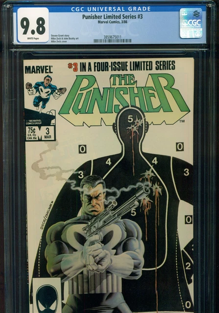 PUNISHER LIMITED SERIES #3 CGC 9.8 NM/MT WP Marvel Comics 1986 Mike Zeck Classic